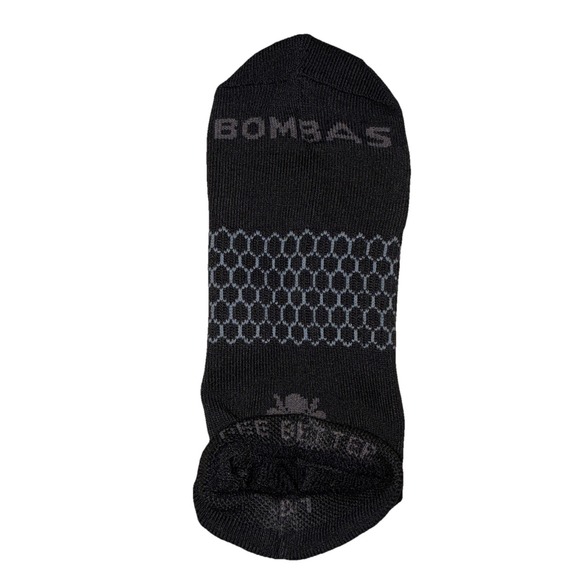 BOMBAS Socks Men's L (US 9.5-13) Black Gray Ankle Logo NEW Lot Of 5 - Picture 7 of 7